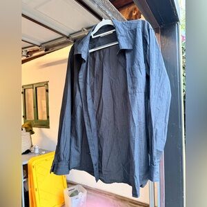 Kenneth Cole Men's charcoal blue grey casual shirt